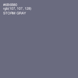 #6B6B80 - Storm Gray Color Image